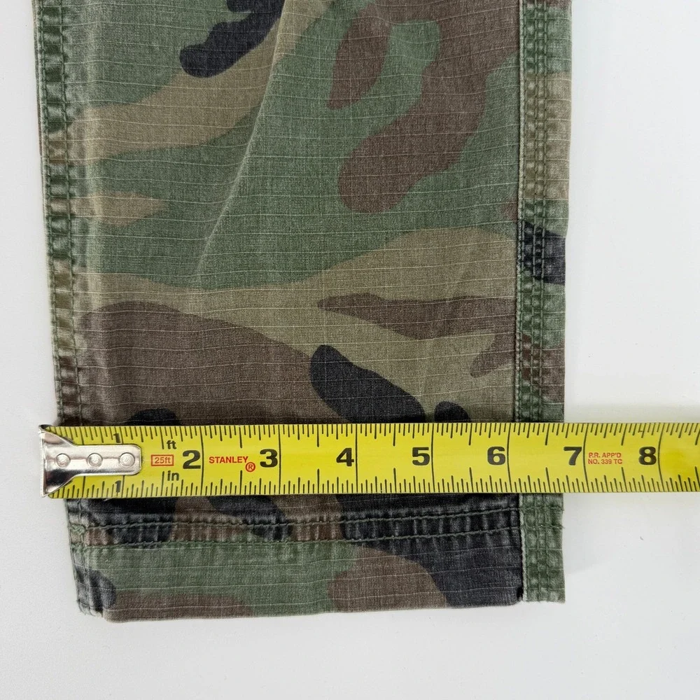 Gap Mens Slim Taper Camo Cargo Pants Woodland Ripstop 30x30 Stretch Trousers